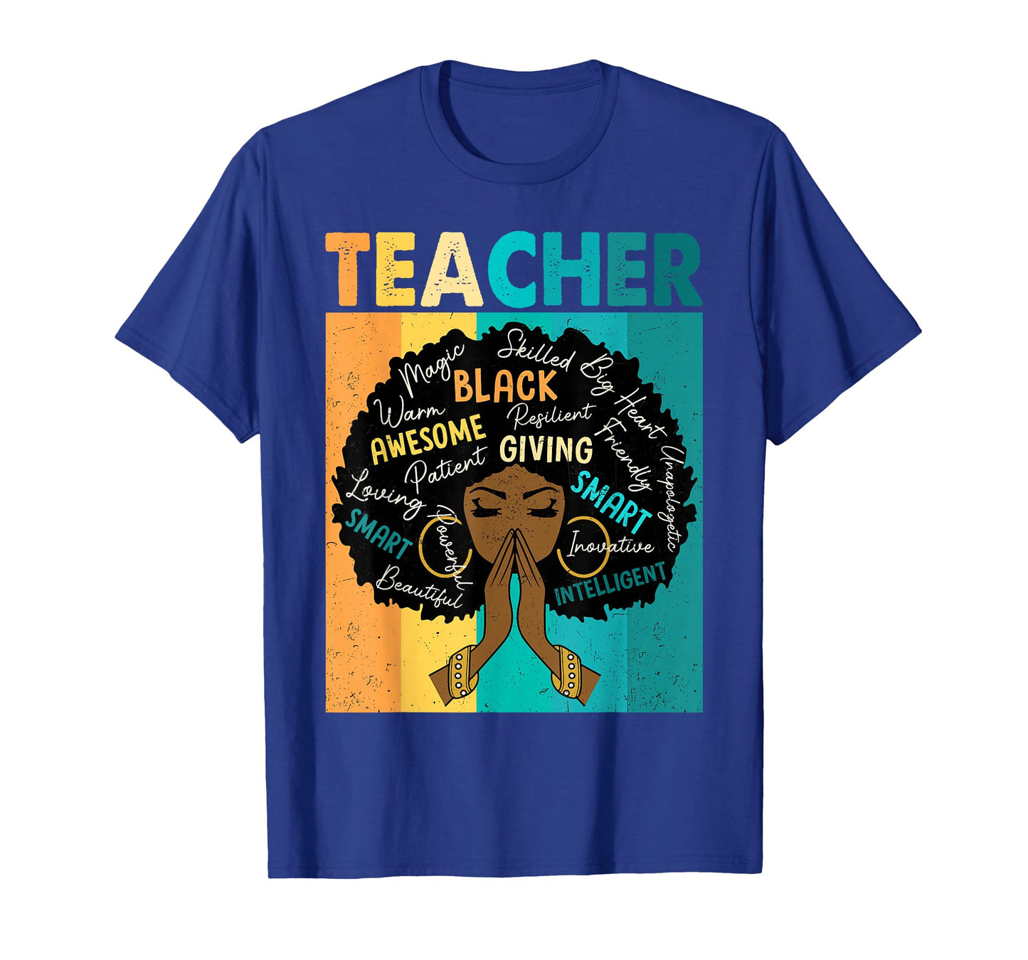 Black Teacher Magic Black History Month Afro Hair Melanin T-Shirt