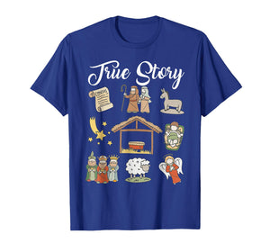 True Story Xmas Christmas Baby Christian Nativity Scene T-Shirt