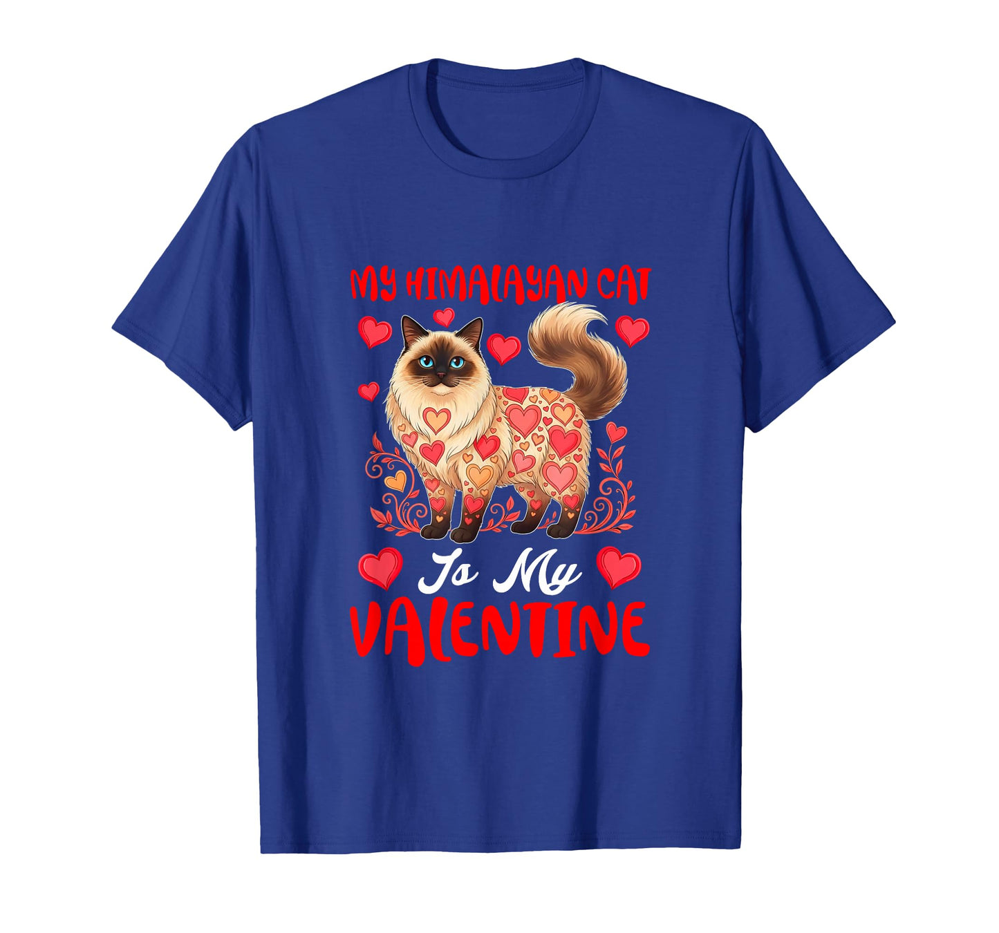 My Himalayan Cat is My Valentine Matching Dog Owner Kids T-Shirt