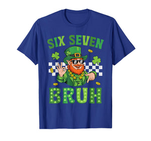 Boys St Patricks Day Six Seven Bruh 6 7 Saint Patricks Kids T-Shirt