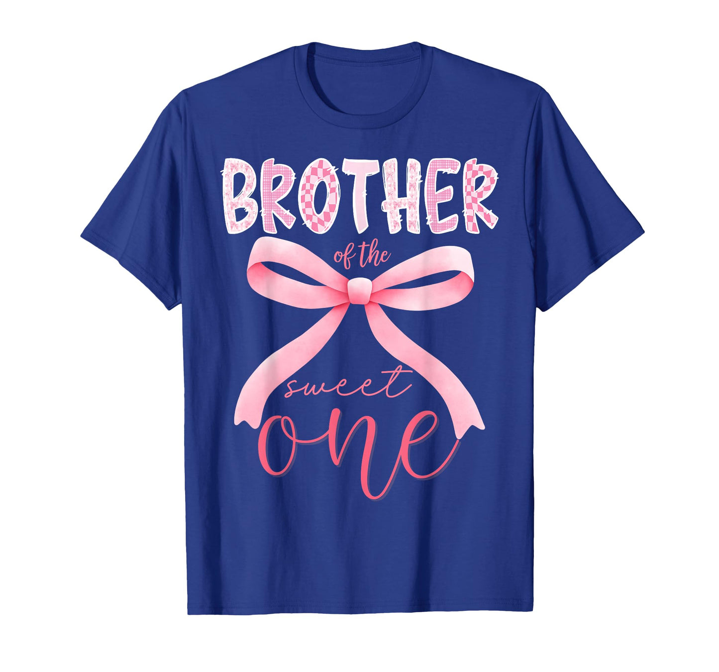 Brother of The Sweet One Pink Coquette Bow 1st Birthday Girl T-Shirt