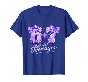 Official Teenager 13 Years 13th Birthday Girls Six Seven T-Shirt