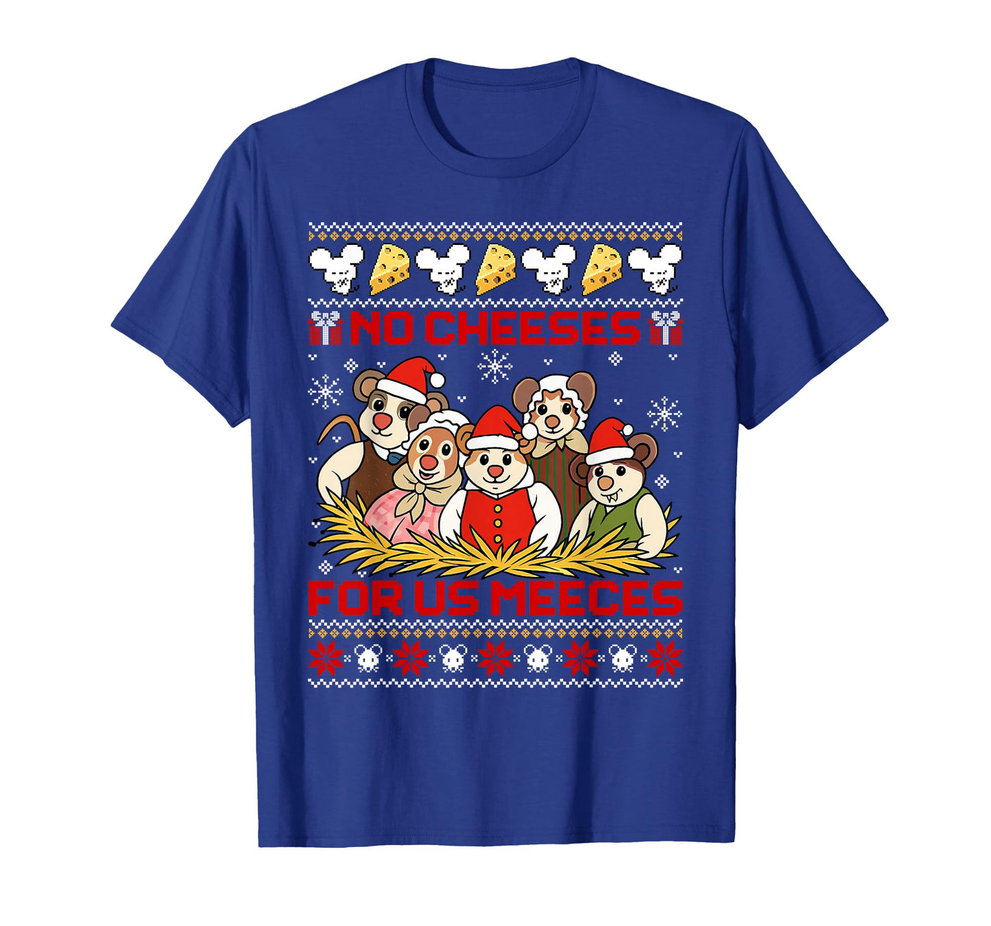 No Cheeses for Us Meeces Vintage Christmas Ugly Sweater T-Shirt