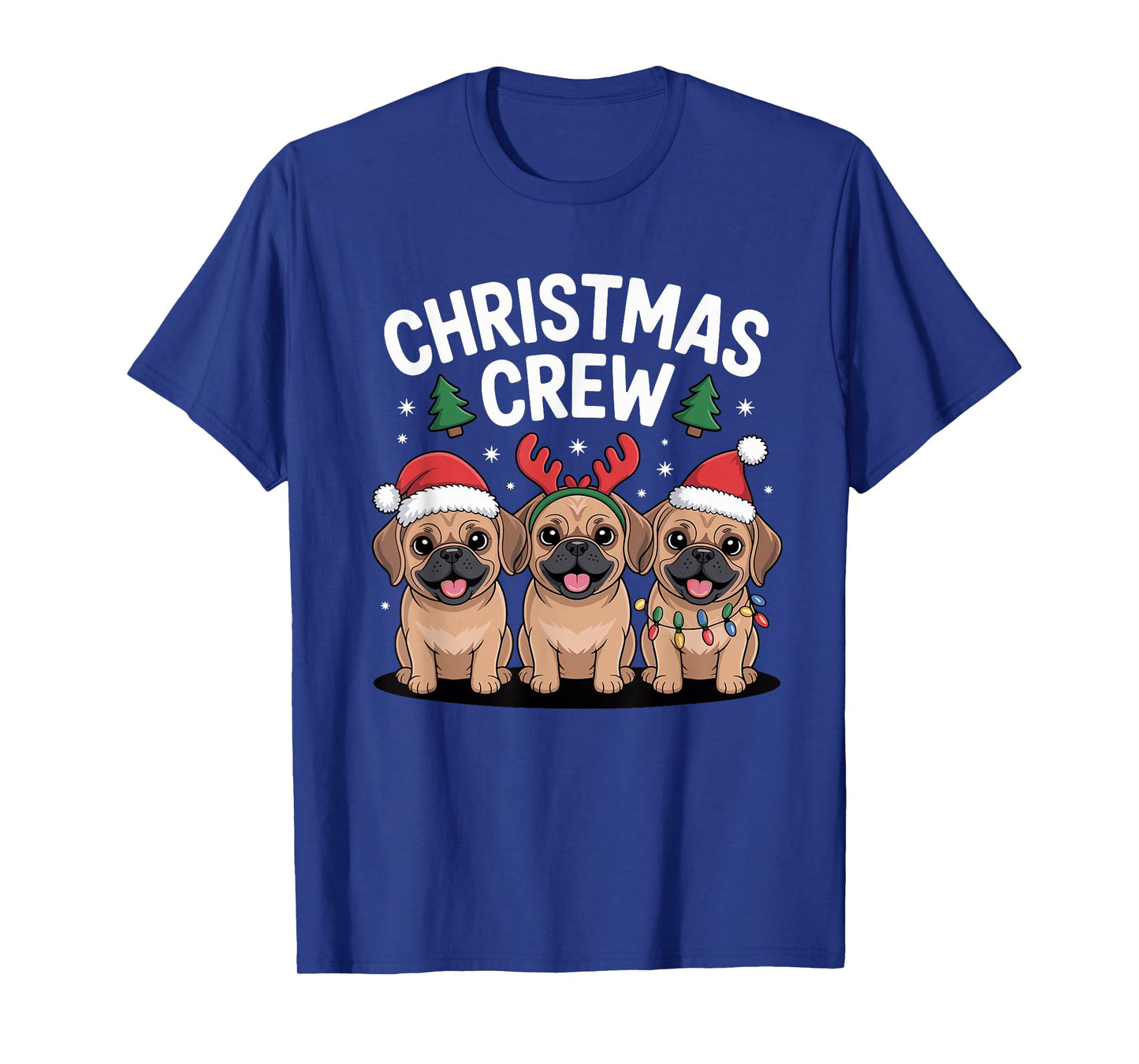 Christmas Crew Xmas Puppy Dog Breed Funny Christmas Puggle T-Shirt