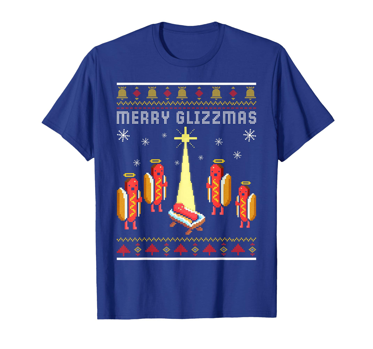 Merry Glizzmas Hot Dog Funny Ugly Christmas Sweaters T-Shirt