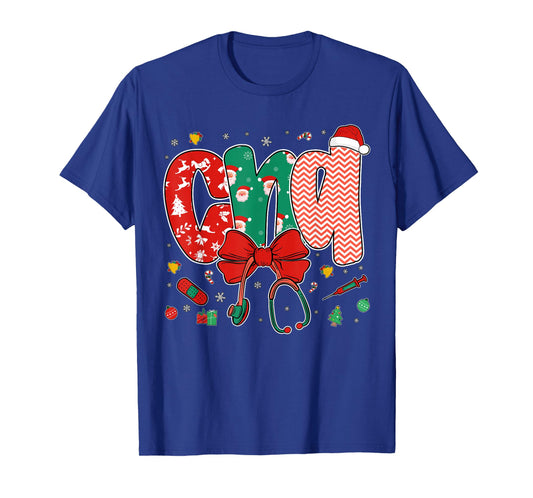 CNA Christmas Coquette Bow Certified Nursing Assistant Xmas T-Shirt