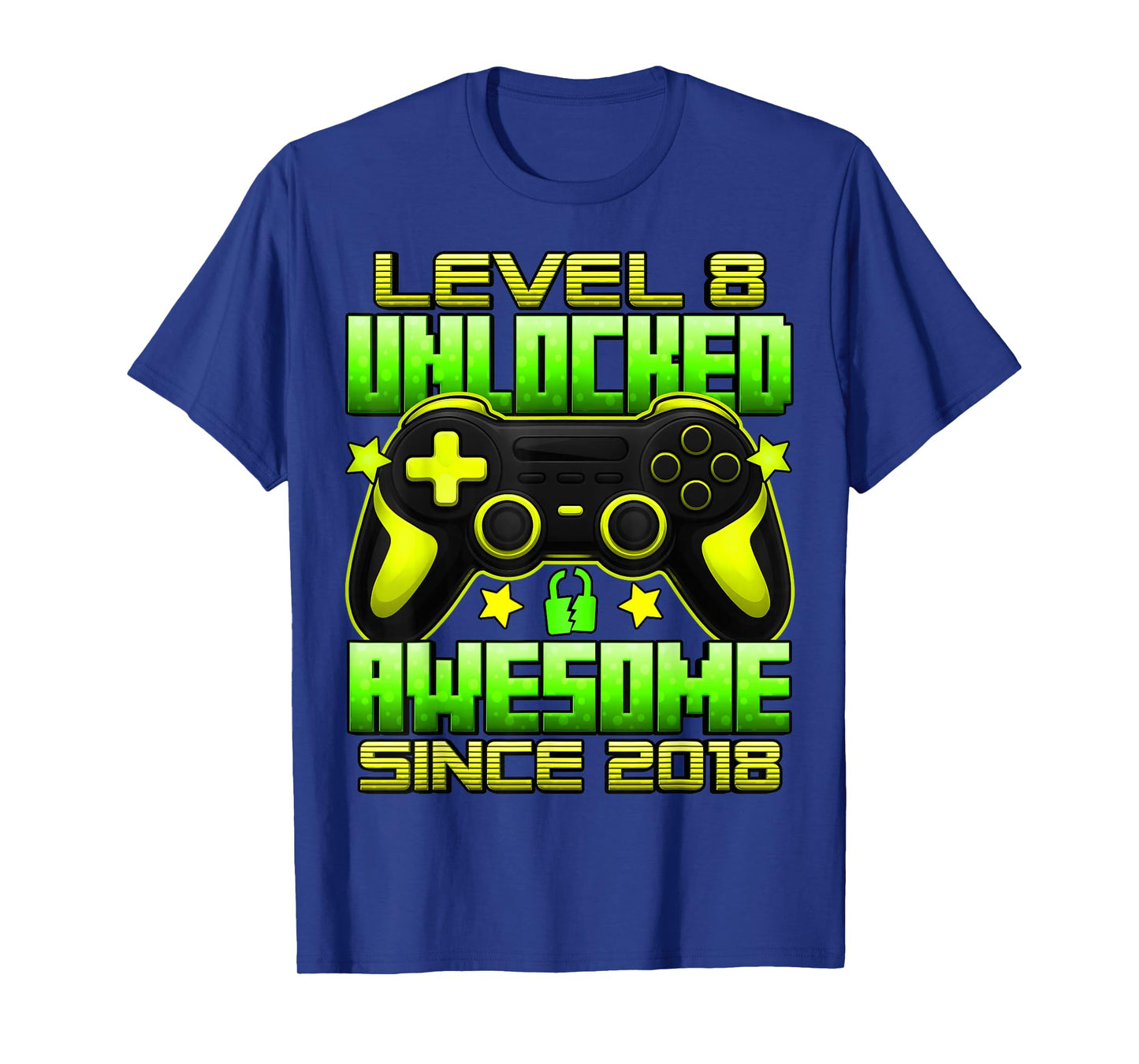 Level 8 Unlocked 8 Year Old Gifts for Boys 8th Birthday Boy T-Shirt