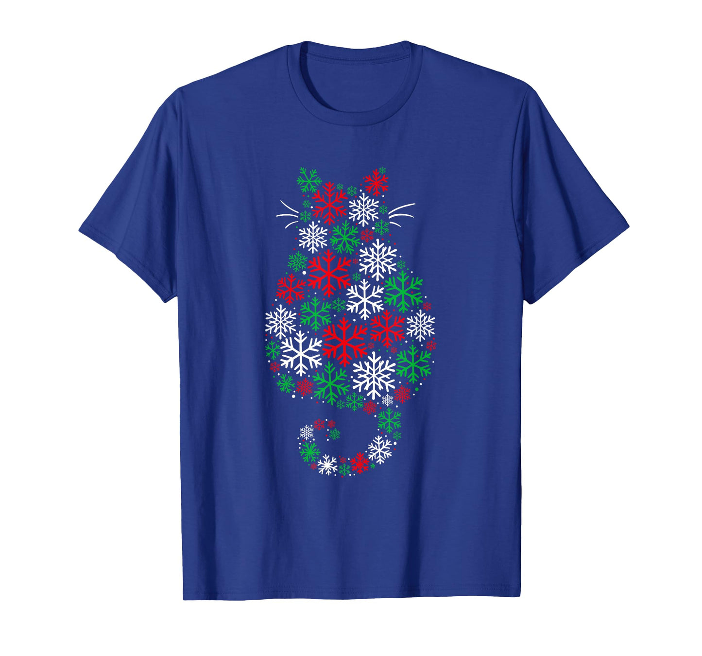 Cat Christmas Minimalist Men Women Kids Funny Cat T-Shirt