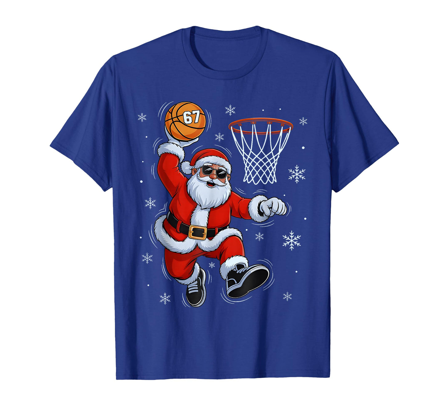 Funny Basketball Santa 67 Christmas Xmas Pajamas Boys T-Shirt