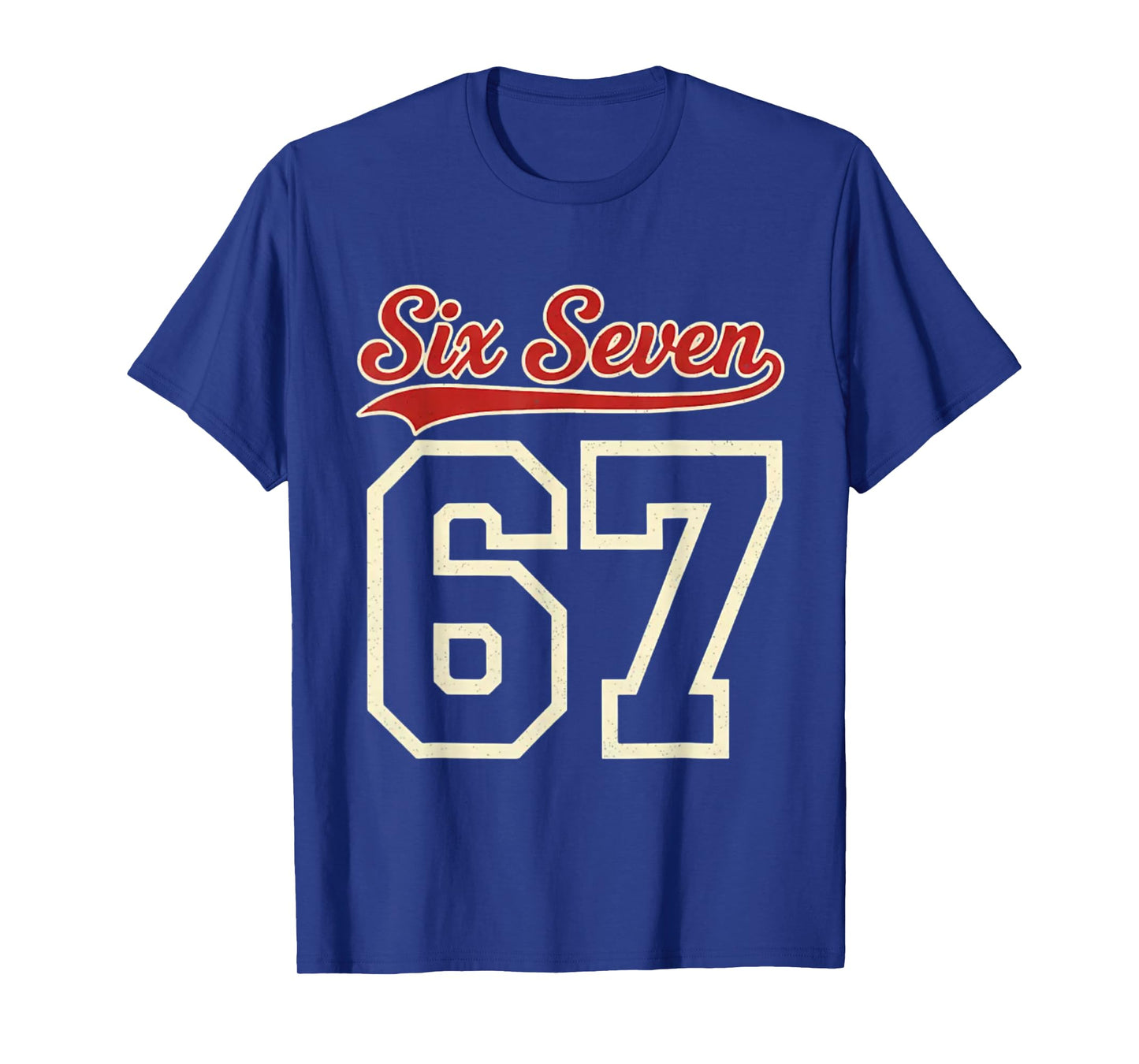 Vintage Six Seven 67 Meme Retro 6 7 Number T-Shirt