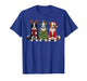Retro Christmas Border Collie Santa Reindeer Dog Lover T-Shirt
