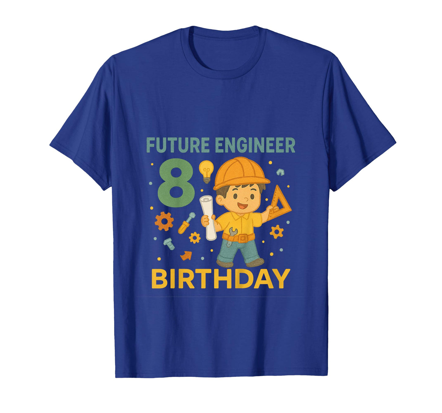 Kids Future Engineer 8 Birthday T-Shirt