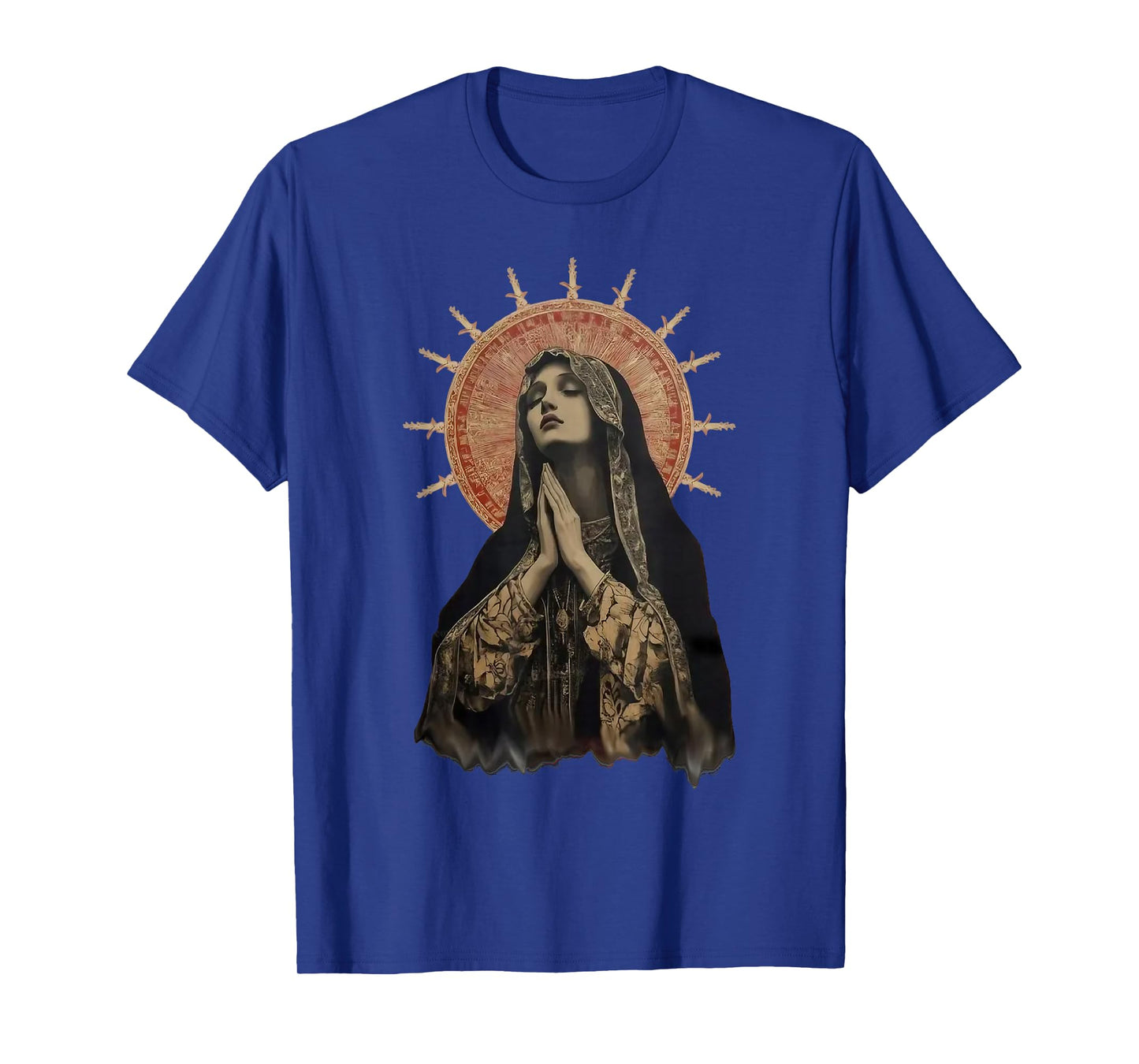 Stained Glass Madonna Prayer Faith T-Shirt