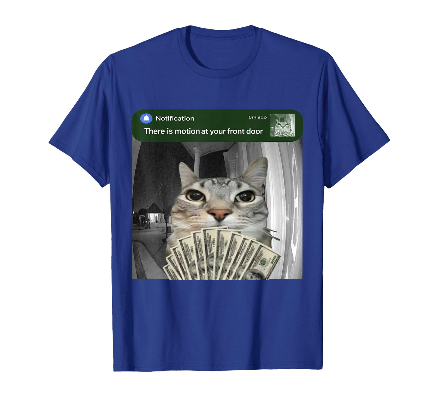 There is Motion at Your Front Door Funny Cat Motion Meme T-Shirt