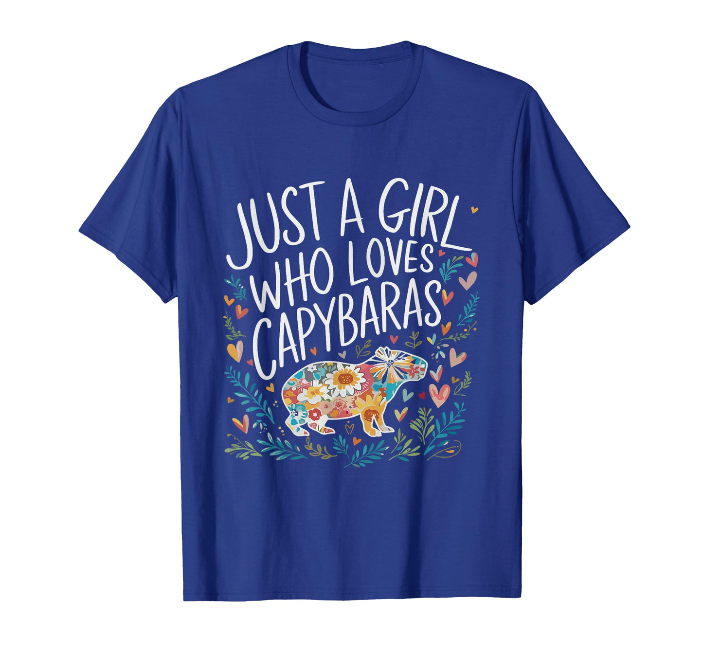 Cute Just A Girl Who Loves Capybaras Men Women Girls T-Shirt