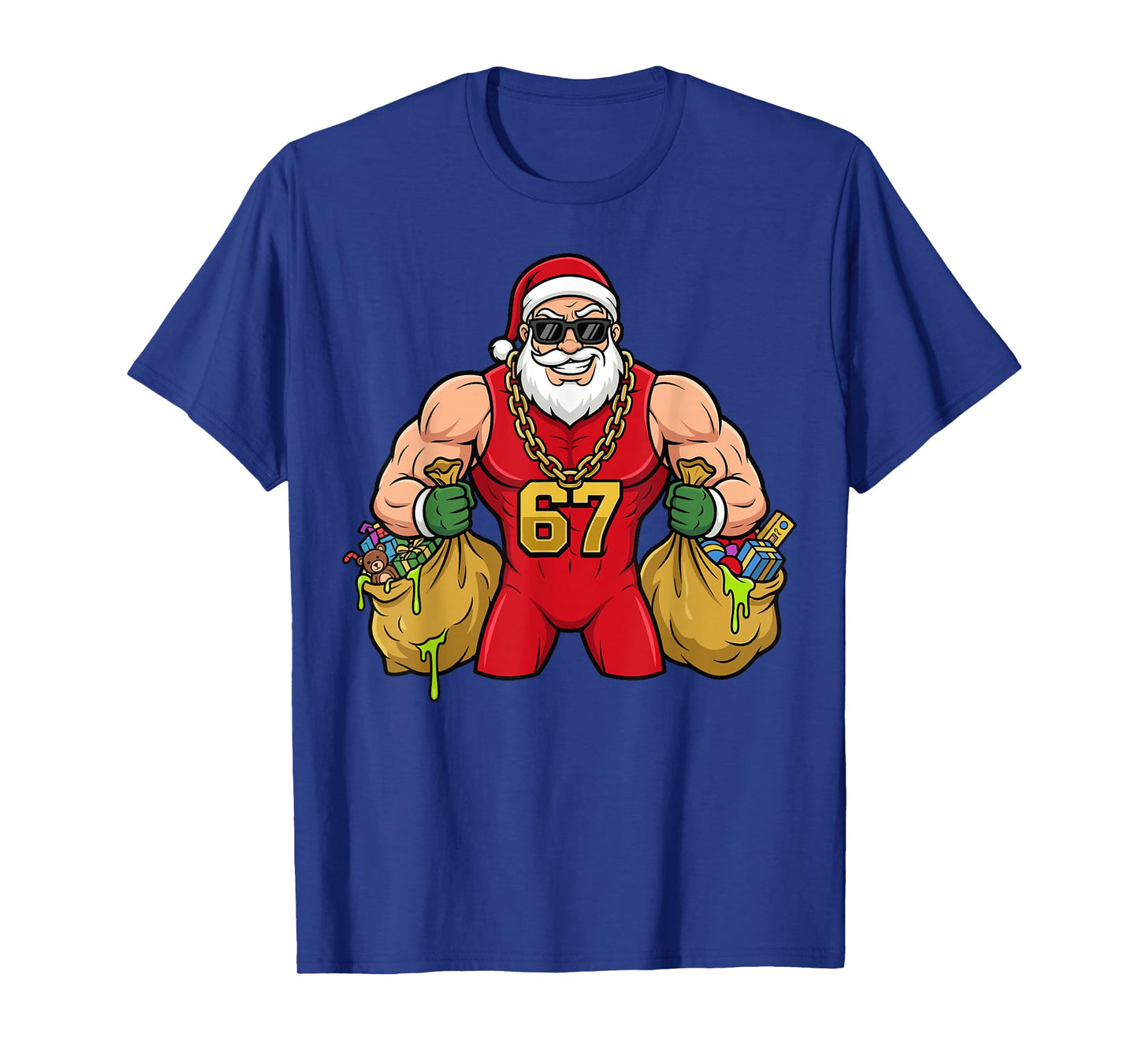 Buff Santa 67 Drip Funny Christmas Meme T-Shirt
