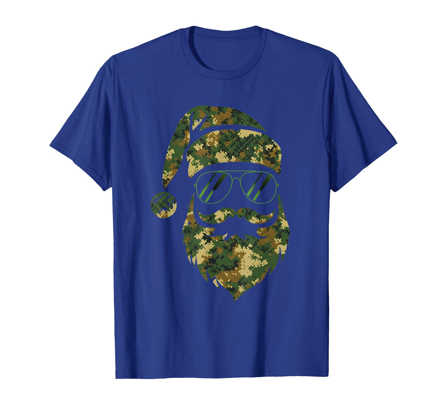 Vintage Santa Face Camouflage Christmas Xmas Camo Men Boys T-Shirt