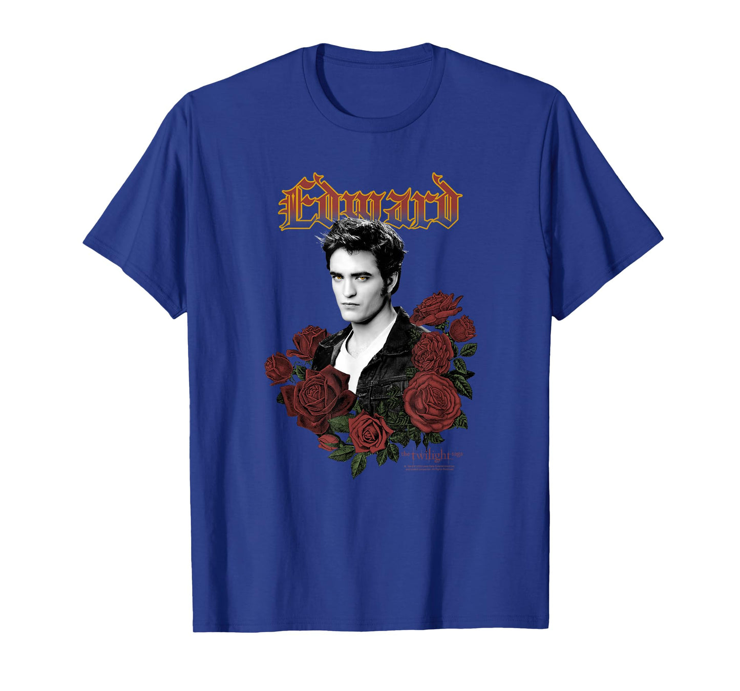 Twilight Edward Gothic Print with Roses Vintage Movie T-Shirt