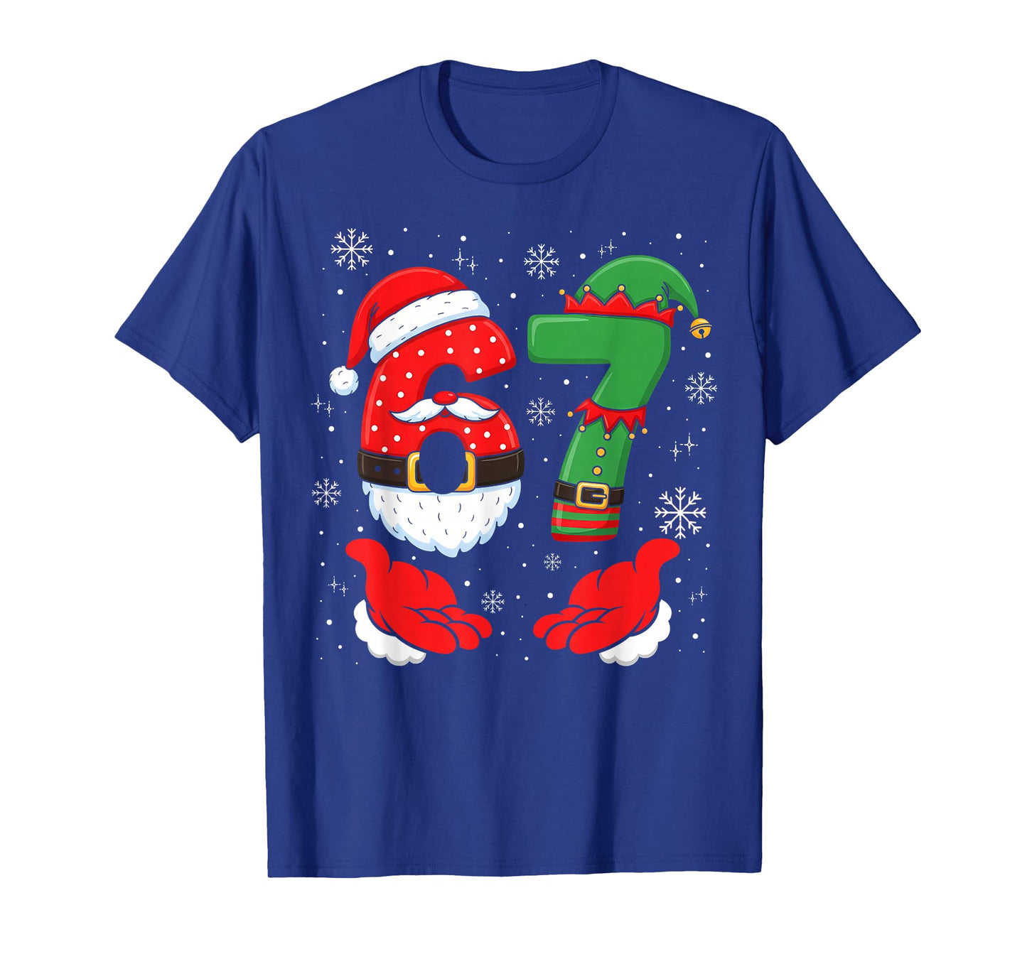 67 Six Seven 6 7 Meme Xmas Custome Couple Christmas Matching T-Shirt