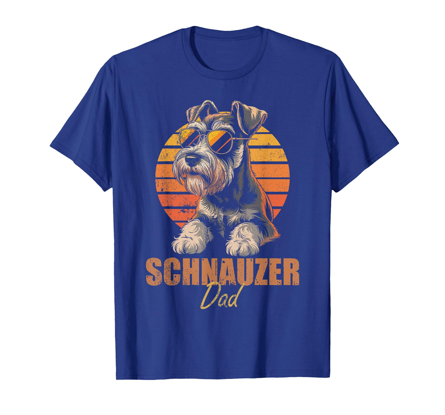 Retro Miniature Schnauzer Dad Funny Vintage Dog Lovers T-Shirt