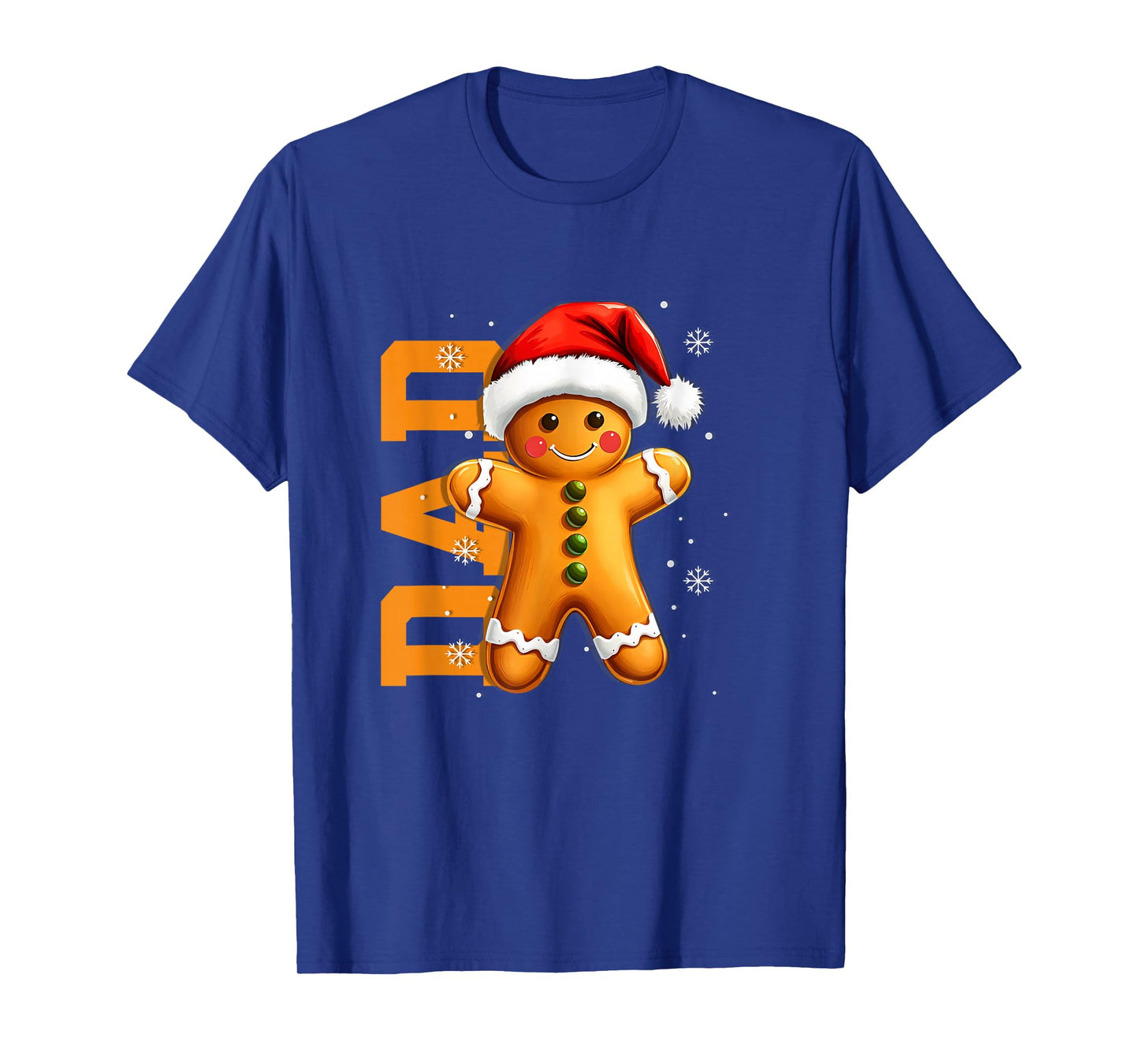 Gingerbread Dad Santa Hat Christmas Matching Family Men T-Shirt