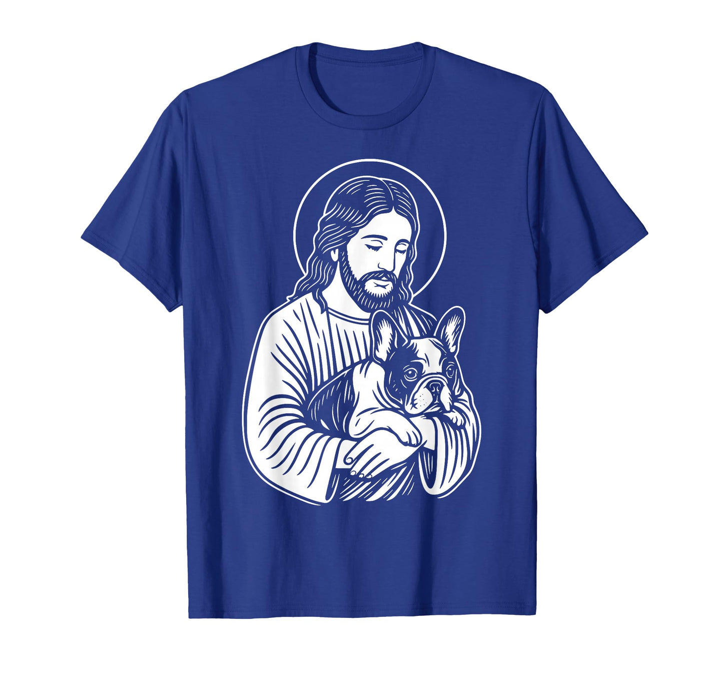 Jesus Holding French Bulldog T-Shirt