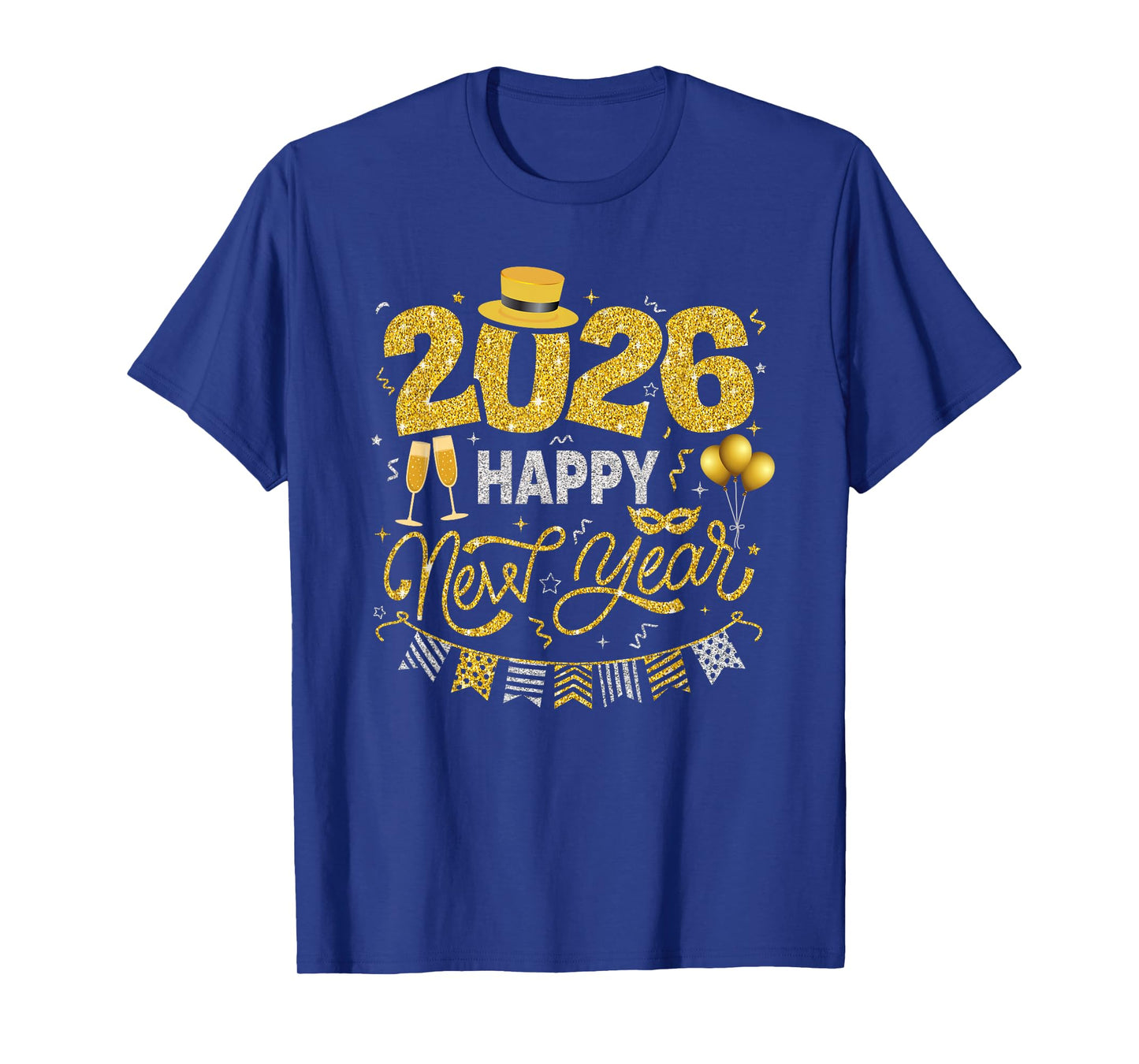 Happy New Year 2026 Fireworks Countdown New Years Eve Party T-Shirt