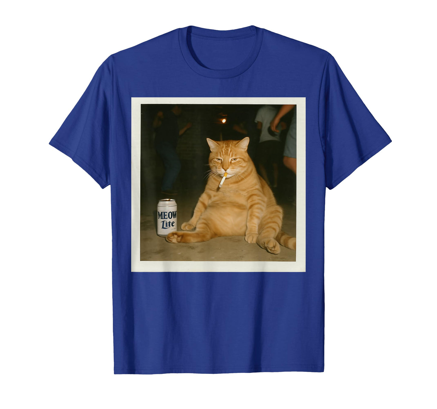 Stupid Brainrot Humor Cat: Meow Lite Party Cat Meme T-Shirt
