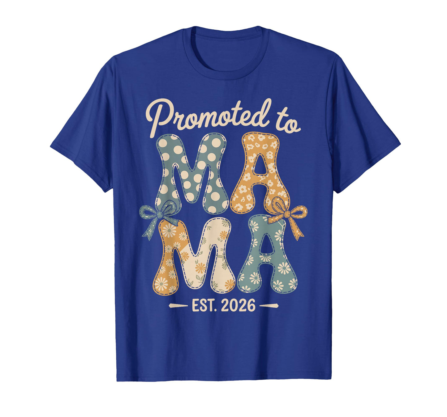 Cute Floral Leopard Coquette Fall Promoted to Mama Est 2026 T-Shirt