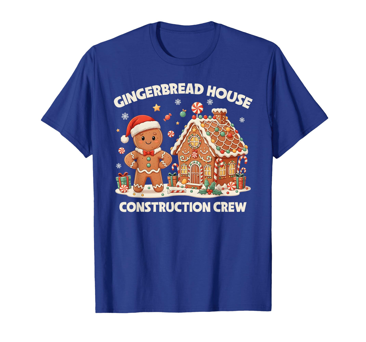 Gingerbread House Construction Crew Kids Men Women Matching T-Shirt
