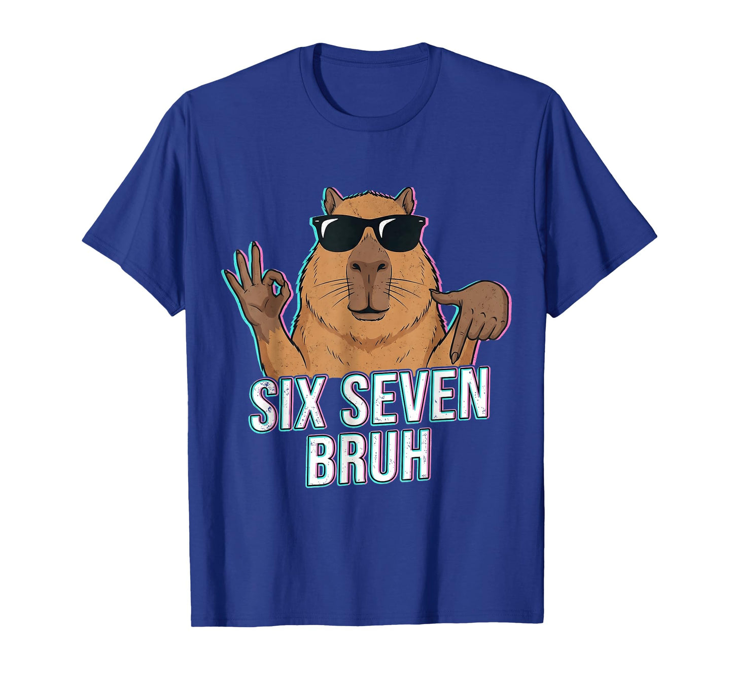 Six Seven Bruh Capybara 67 Boys Teens Kids Animals Lover 6 7 T-Shirt