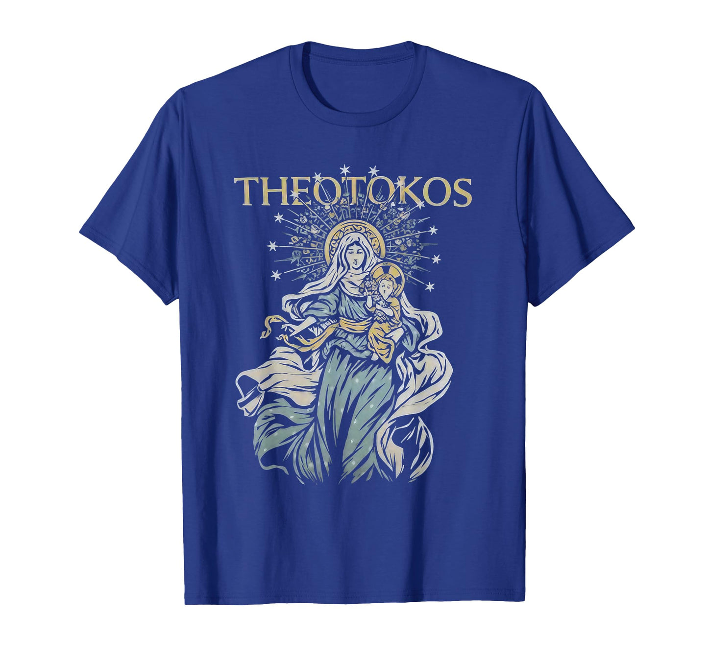 Theotokos Mother of God Devotional Faith Design T-Shirt
