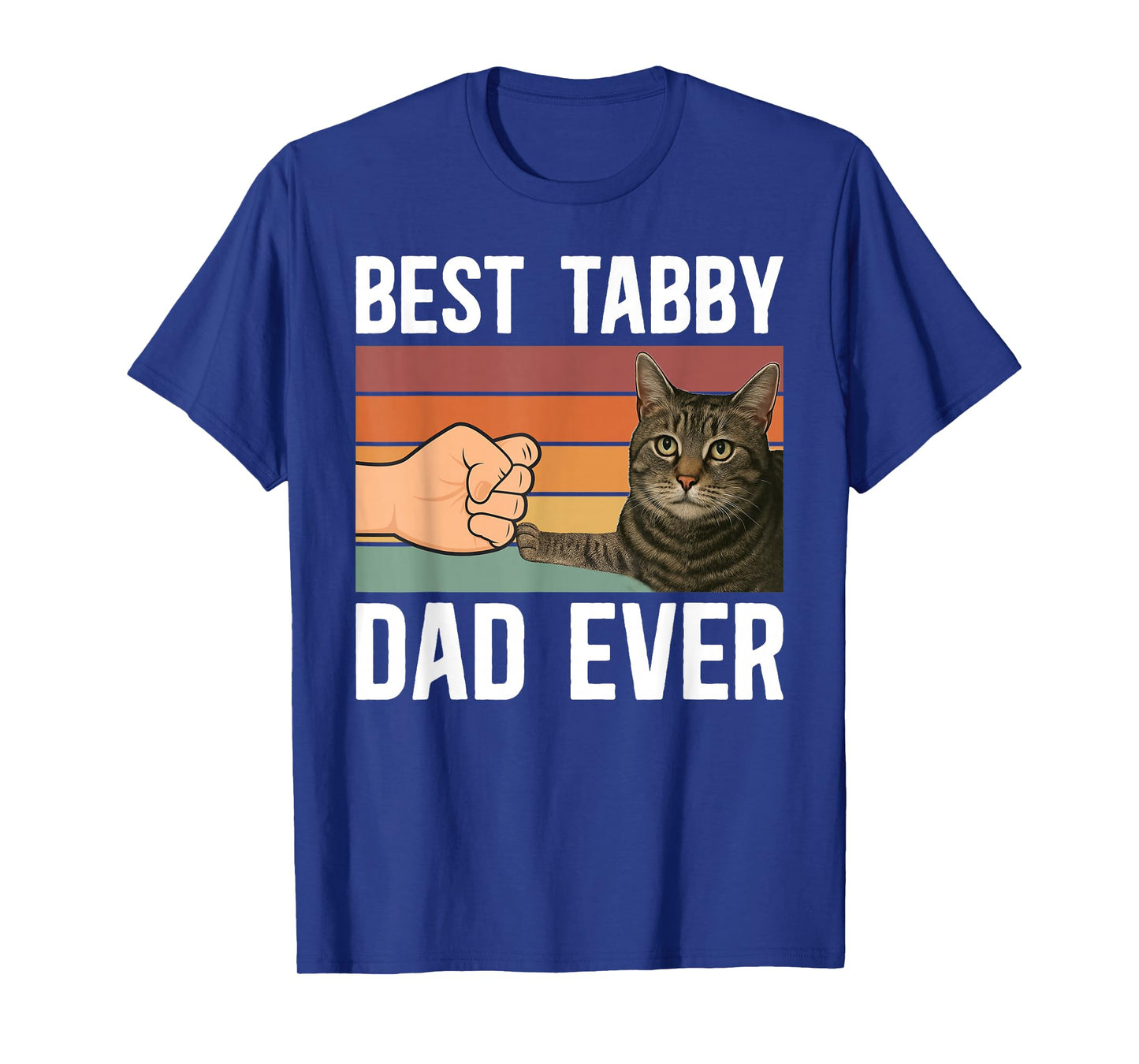Best Tabby Dad Ever Gray Tabby Cat Dad Grey Tabby Cat Owner T-Shirt