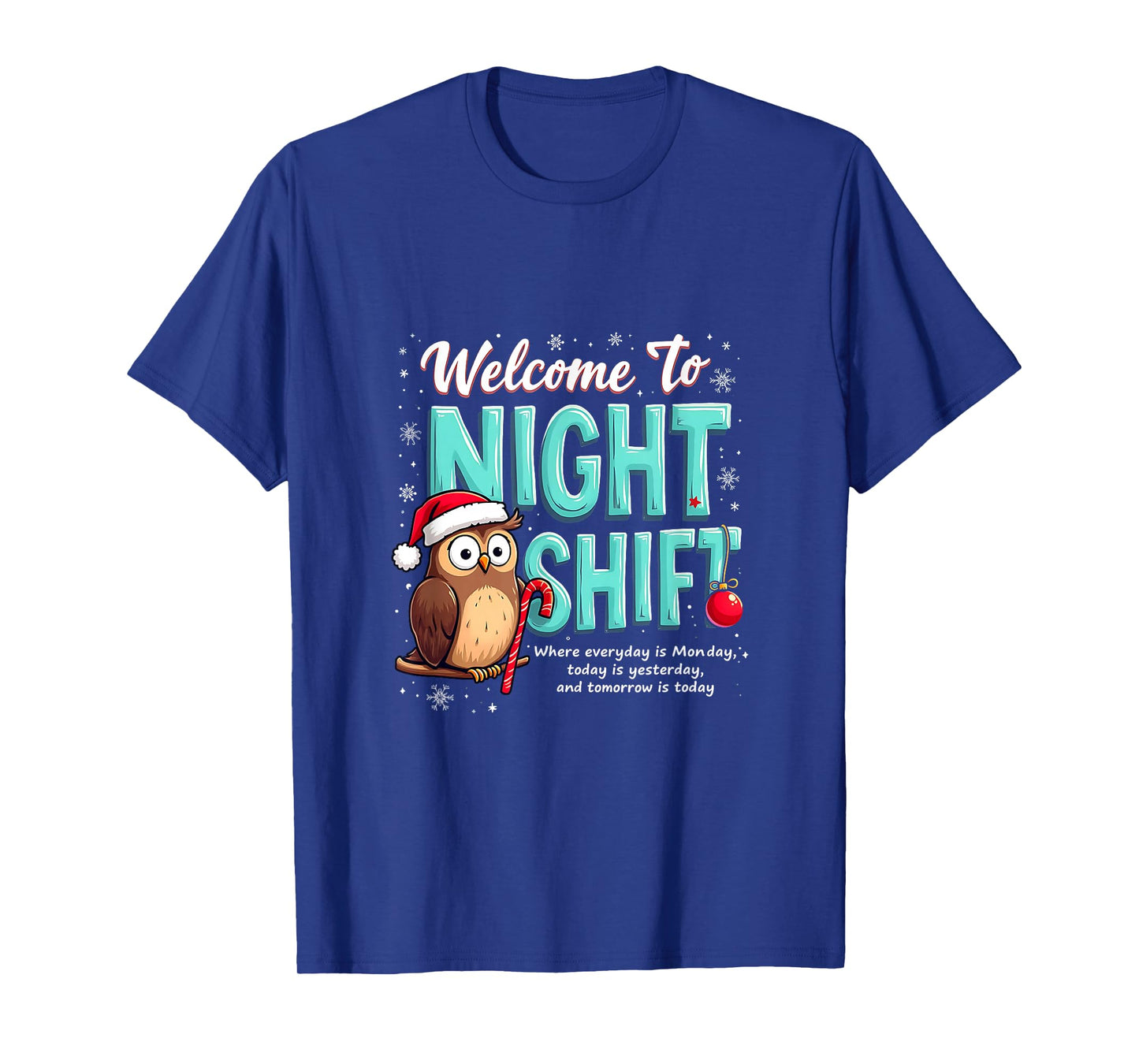 Funny Christmas Nurse ICU Santa Silent Night Groovy ER CNA T-Shirt