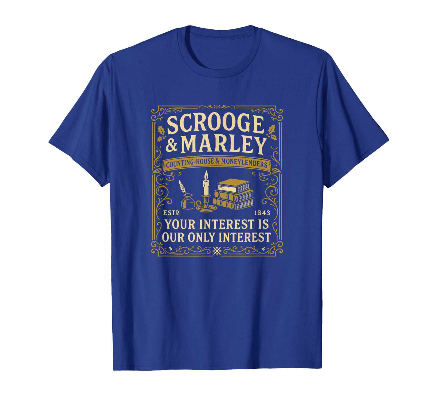 Scrooge and Marley Vintage Dickens Christmas T-Shirt