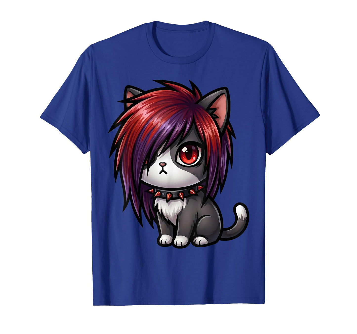 Funny Cat Goth Girl Emo Gothic Kitty Kawaii Kids Boys T-Shirt