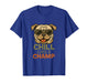 Chill Like a Champ Cool Bulldog Dog Lover Funny Art T-Shirt