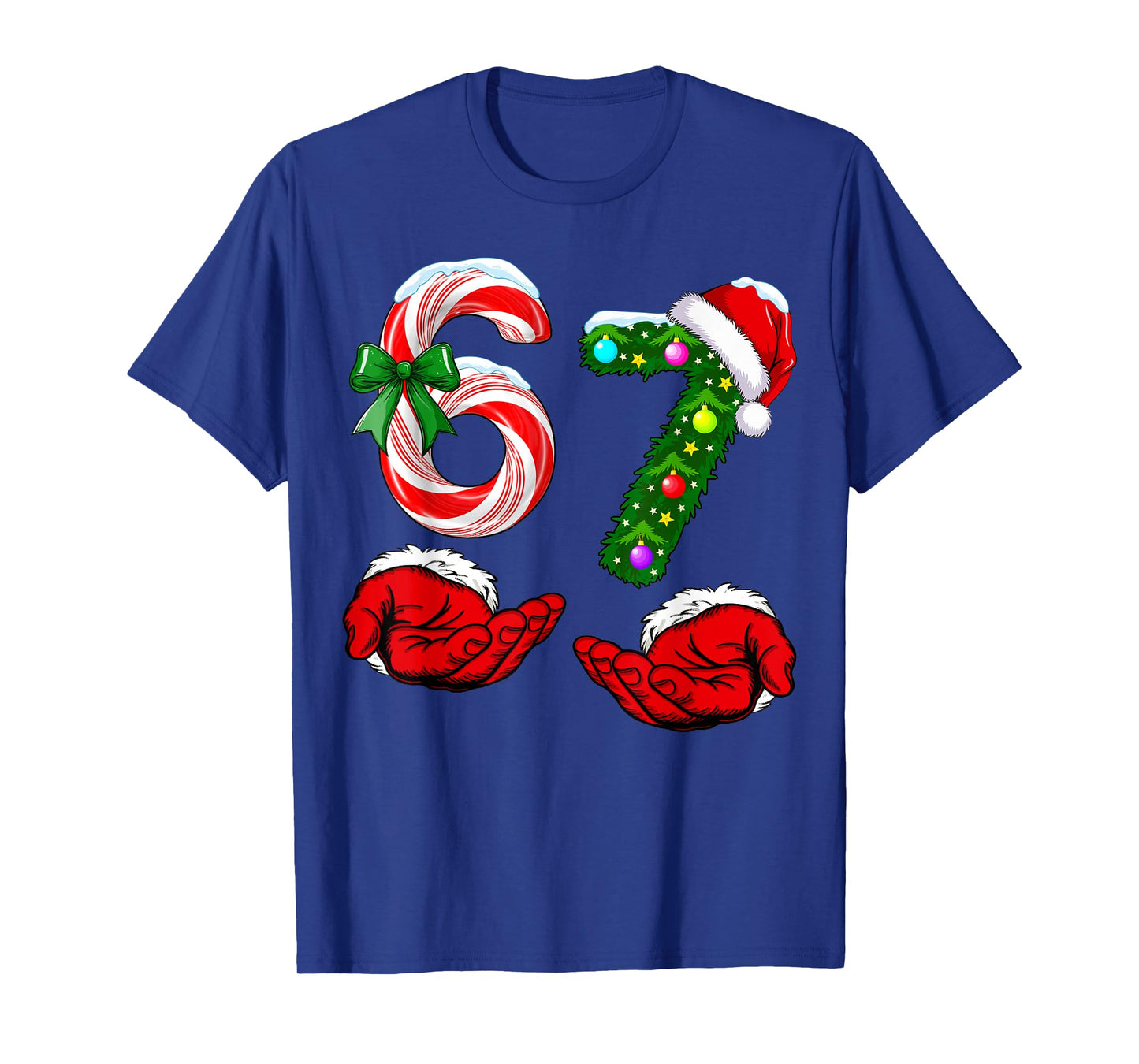 Funny 67 Christmas 6 7 Meme Pajamas Holiday Gen Alpha Slang T-Shirt