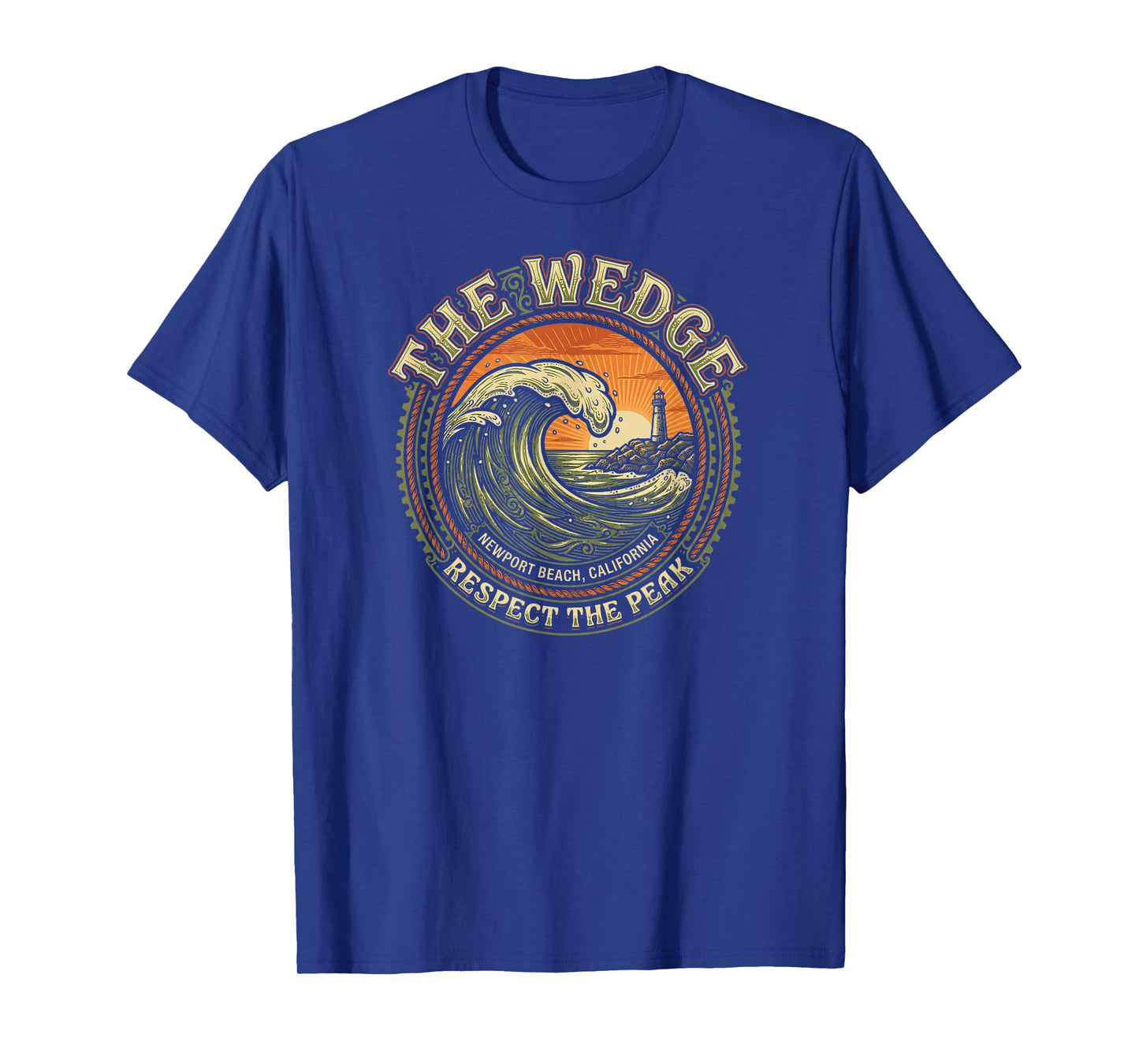 The Wedge Newport Beach Surfing Respect The Peak Wave T-Shirt