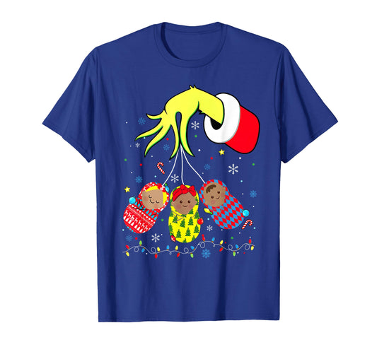 Labor and Delivery Nurse Xmas Lights Merry Christmas Holiday T-Shirt