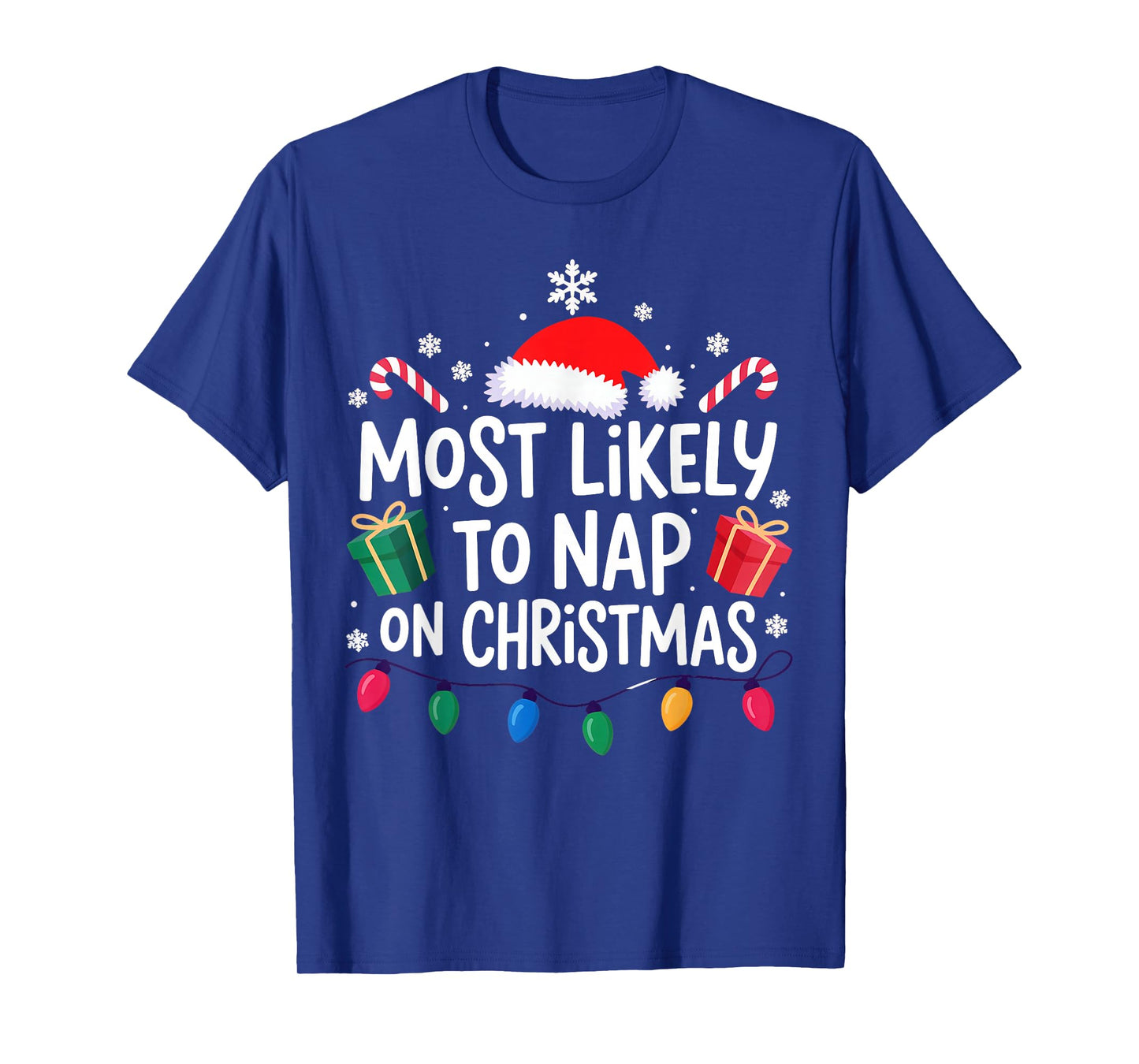 Most Likely to Nap On Christmas Family T-Shirt