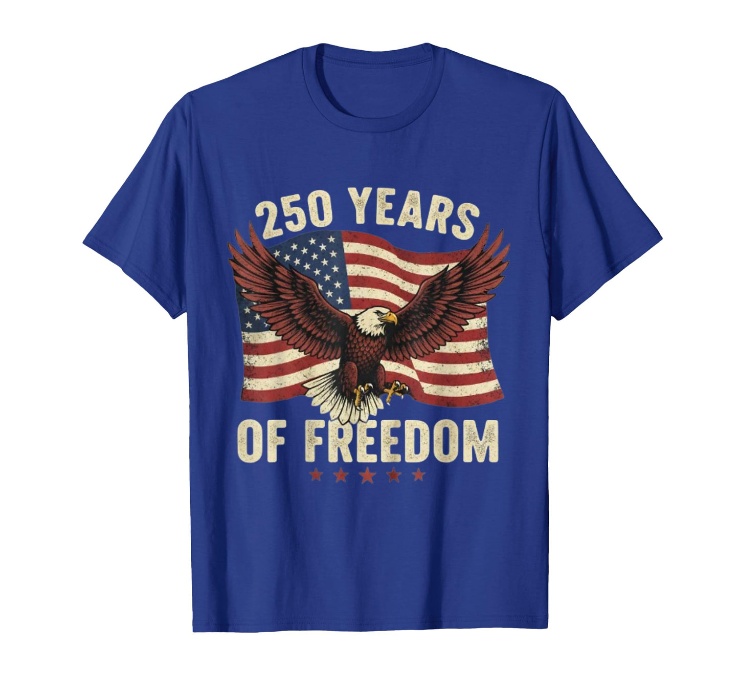 Patriotic 250 Years of Freedom Vintage Eagle USA Flag 250th T-Shirt