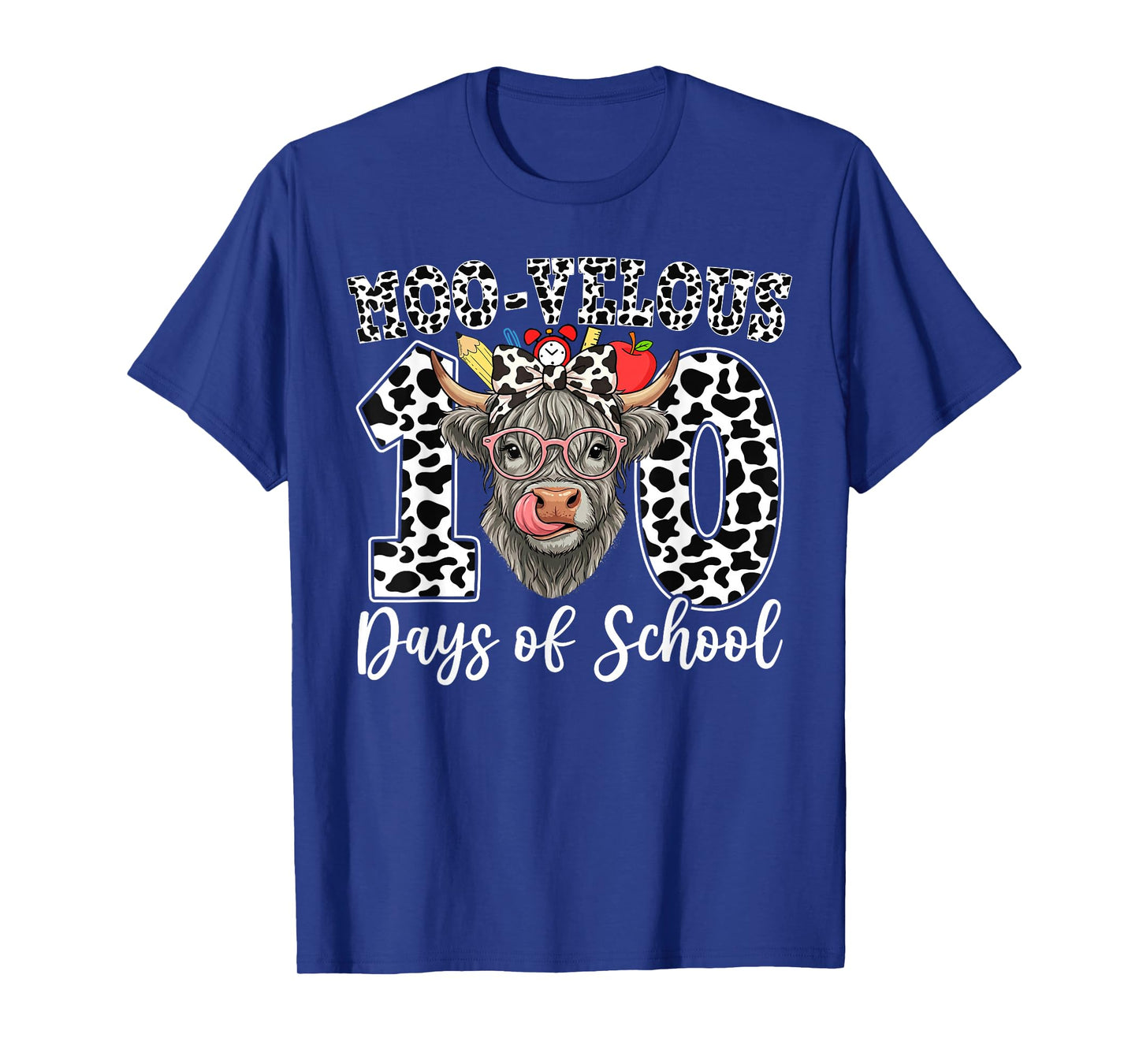 Moo-Velous 100 Days of School Girls 100th Day of School T-Shirt