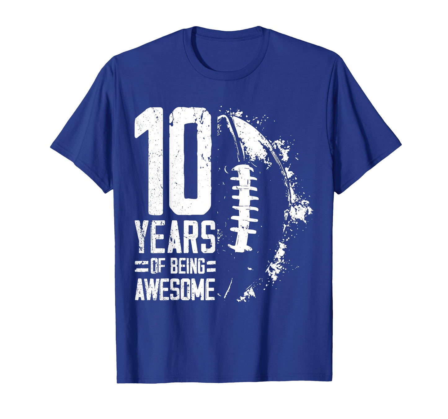 10th Birthday Retro American Football 10 Years Old Boy Girl T-Shirt