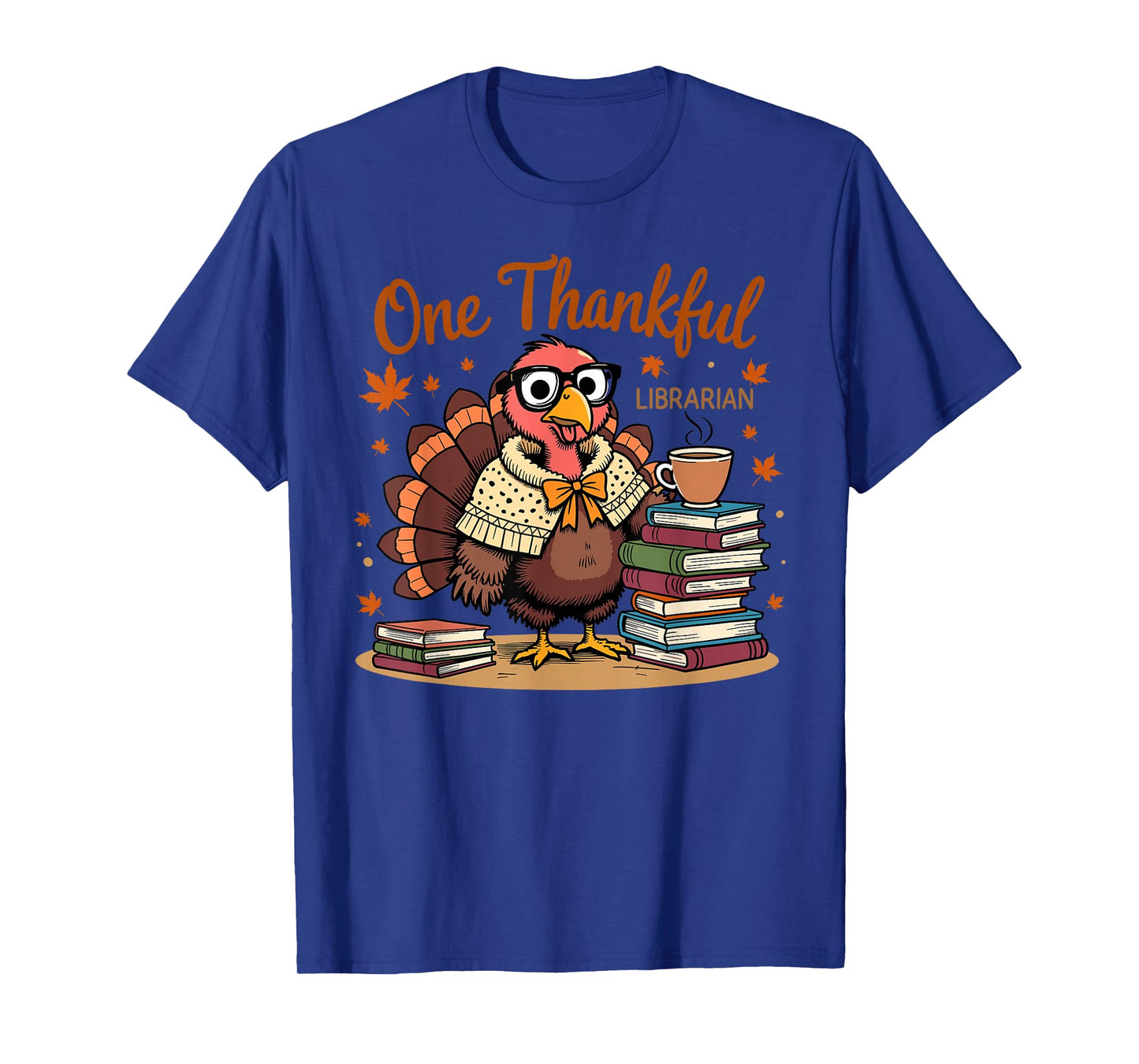 One Thankful Librarian Turkey Thanksgiving T-Shirt