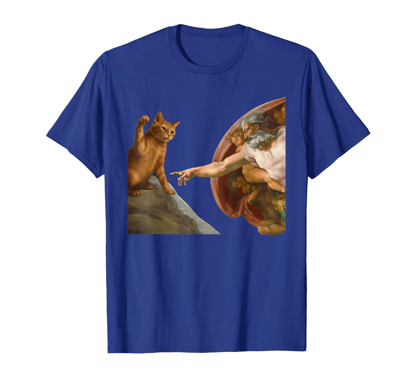 Funny Cat Swatting God's Hand Parody Cat The Divine Swipe T-Shirt