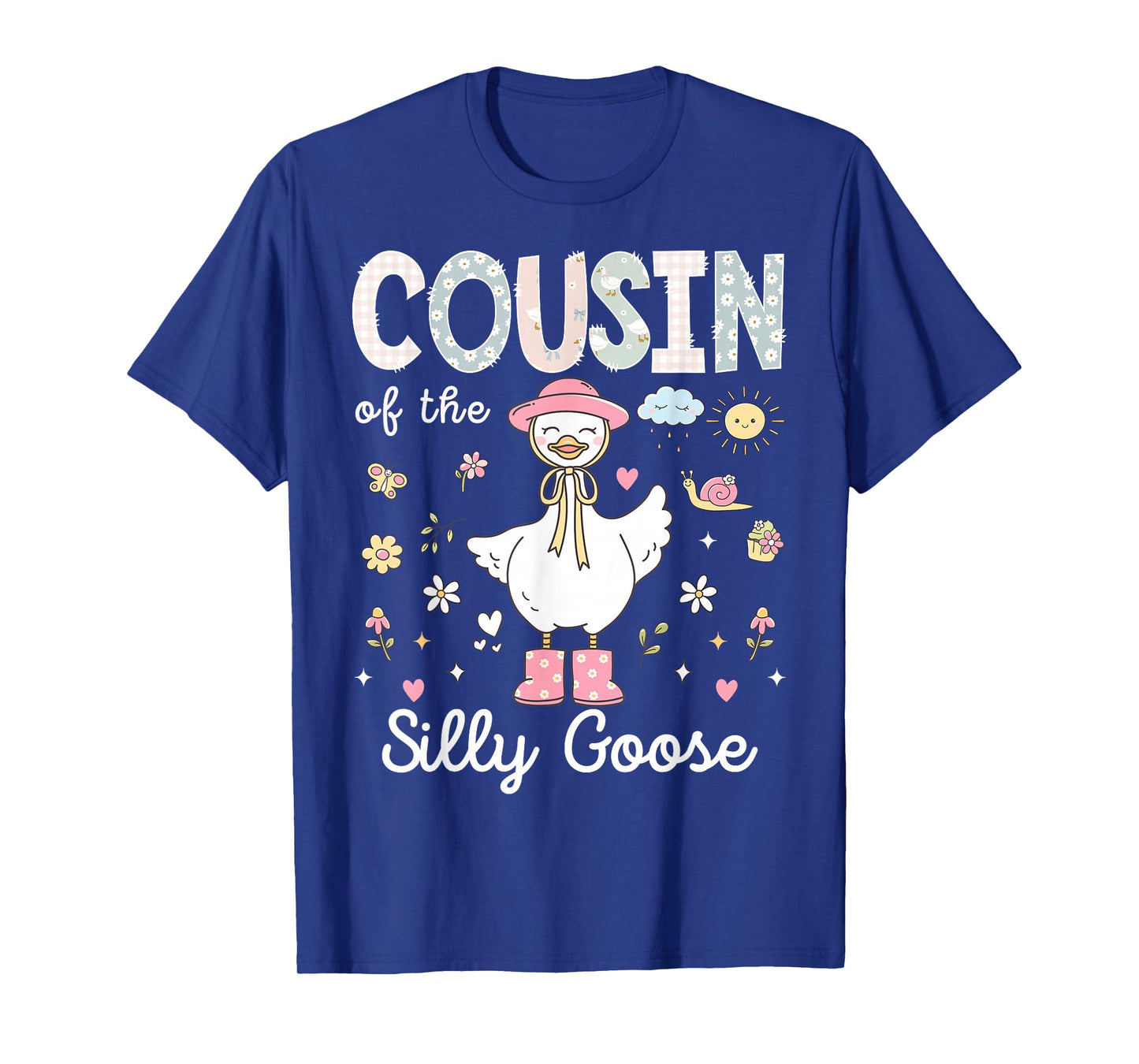 Cousin of The Silly Goose 1st Birthday Girl Family Matching T-Shirt