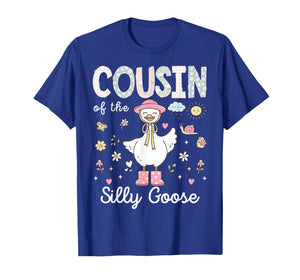 Cousin of The Silly Goose 1st Birthday Girl Family Matching T-Shirt