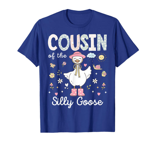 Cousin of The Silly Goose 1st Birthday Girl Family Matching T-Shirt