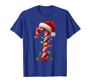 Candy Cane Christmas Design Boys Girls Kids Adults T-Shirt